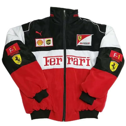 Embroidered Racing Jacket Ferrari F1 Ferrari Racing Jacket Motorcycle jacket for Men and Women Universal For Ferrari 488 GTE EVO