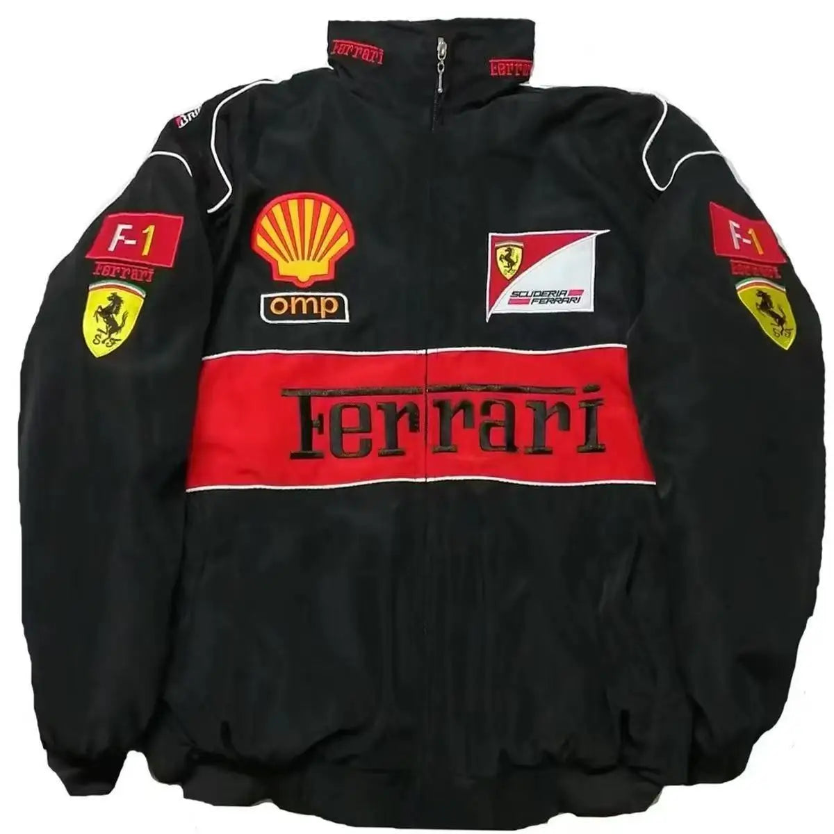 Embroidered Racing Jacket Ferrari F1 Ferrari Racing Jacket Motorcycle jacket for Men and Women Universal For Ferrari 488 GTE EVO