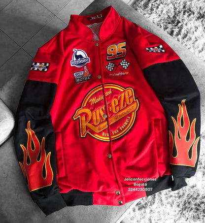 American New Fashion Letter Embroidery Oversized Red Spliced jacket Men Harajuku Y2K Casual Loose Button Baseball Uniform