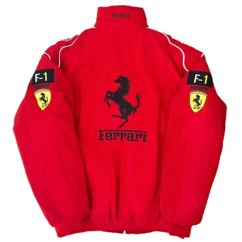 Embroidered Racing Jacket Ferrari F1 Ferrari Racing Jacket Motorcycle jacket for Men and Women Universal For Ferrari 488 GTE EVO