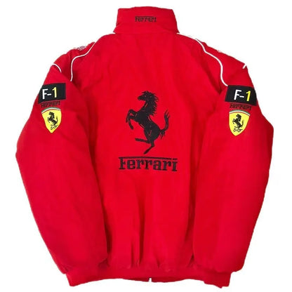 Embroidered Racing Jacket Ferrari F1 Ferrari Racing Jacket Motorcycle jacket for Men and Women Universal For Ferrari 488 GTE EVO