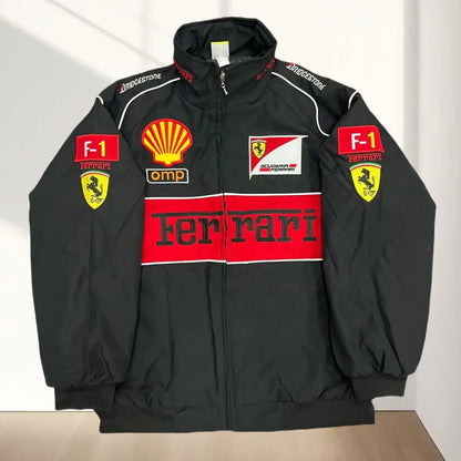 Embroidered Racing Jacket Ferrari F1 Ferrari Racing Jacket Motorcycle jacket for Men and Women Universal For Ferrari 488 GTE EVO