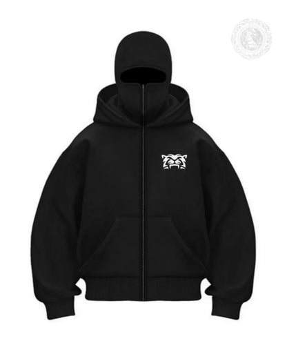 New Men's Balaclava Zip Hoodie Winter Warm Casual Sweatshirt With Hooded Face Mask Zipper Design Sports Jacket Outdoor Activitie