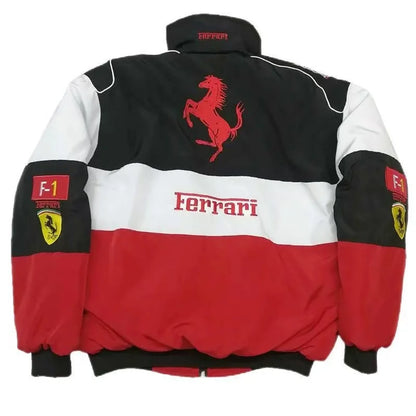 Embroidered Racing Jacket Ferrari F1 Ferrari Racing Jacket Motorcycle jacket for Men and Women Universal For Ferrari 488 GTE EVO
