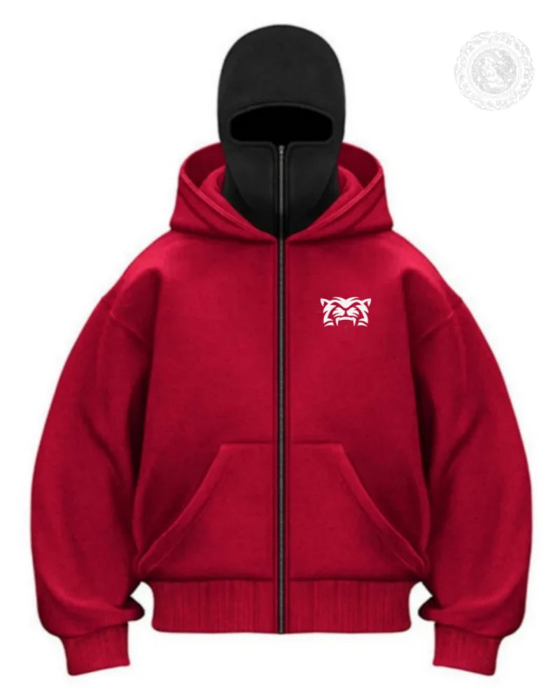 New Men's Balaclava Zip Hoodie Winter Warm Casual Sweatshirt With Hooded Face Mask Zipper Design Sports Jacket Outdoor Activitie