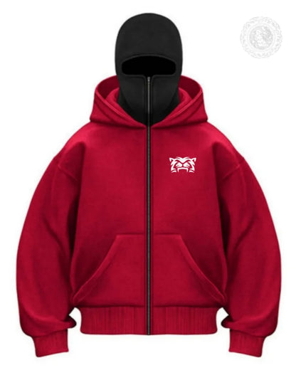 New Men's Balaclava Zip Hoodie Winter Warm Casual Sweatshirt With Hooded Face Mask Zipper Design Sports Jacket Outdoor Activitie